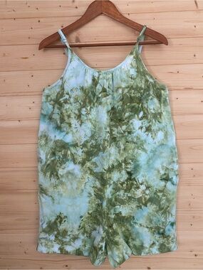 Romper Sea Glass Ice Tie Dye Women’s Small Beach Cover Up Festival Vacation Wear